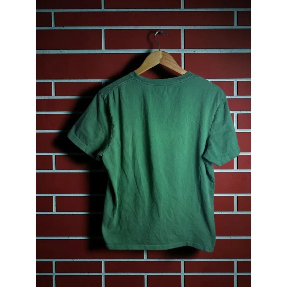 J.Crew Tips Up Ski Graphic Green T-Shirt Made in USA Medium